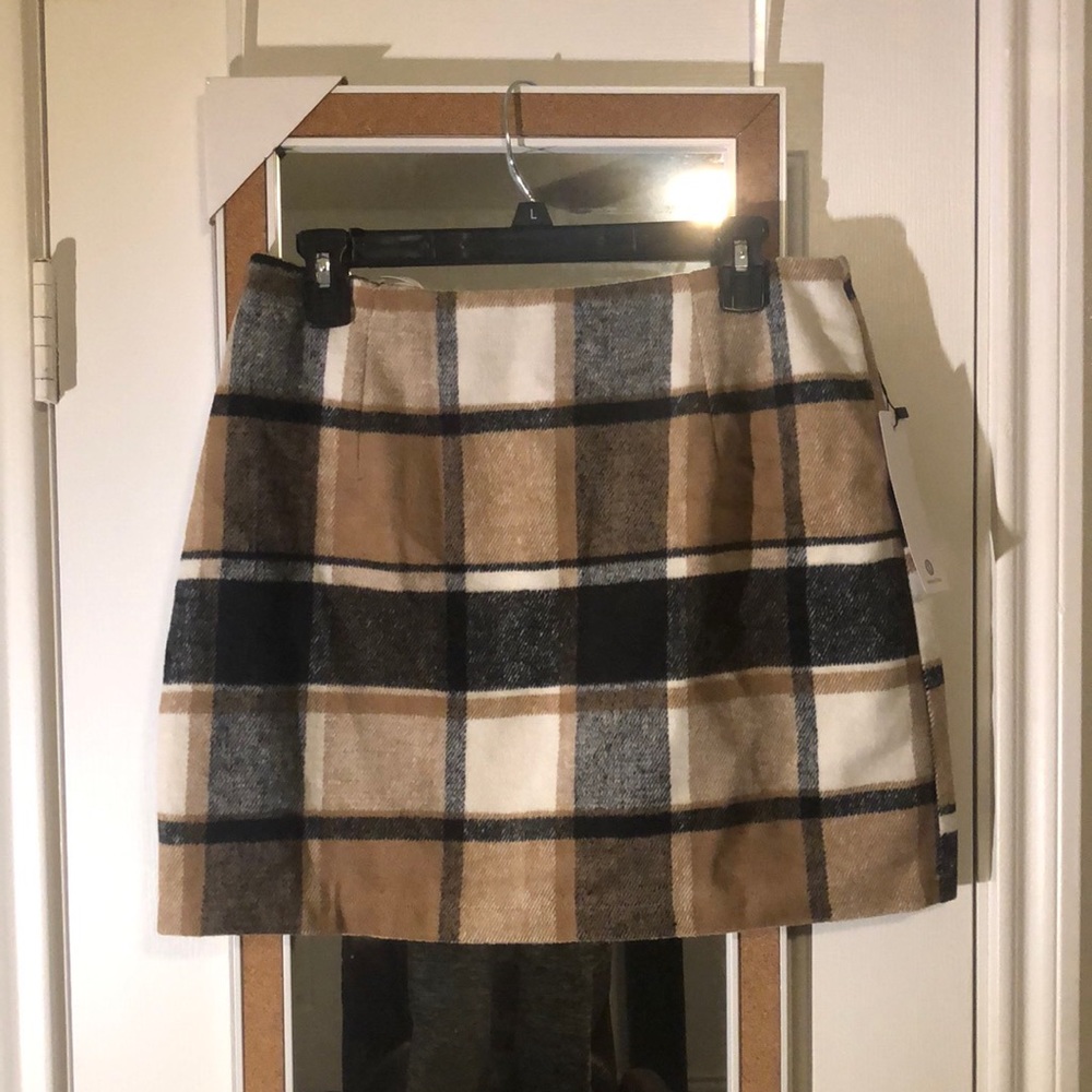 Mini Plaid Bodycon Skirt